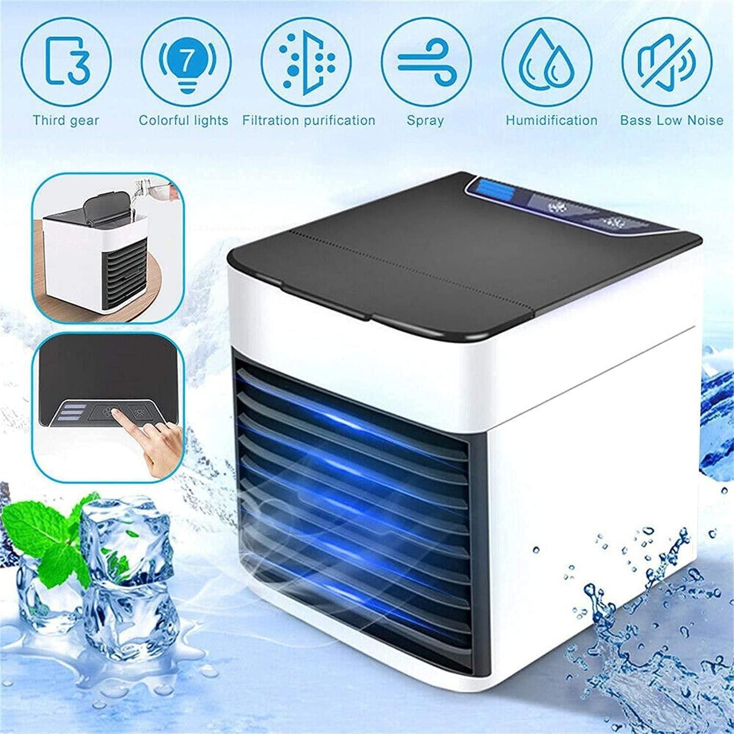 Mini Portable Air Cooler for Personal Use with Manual | Multicolor