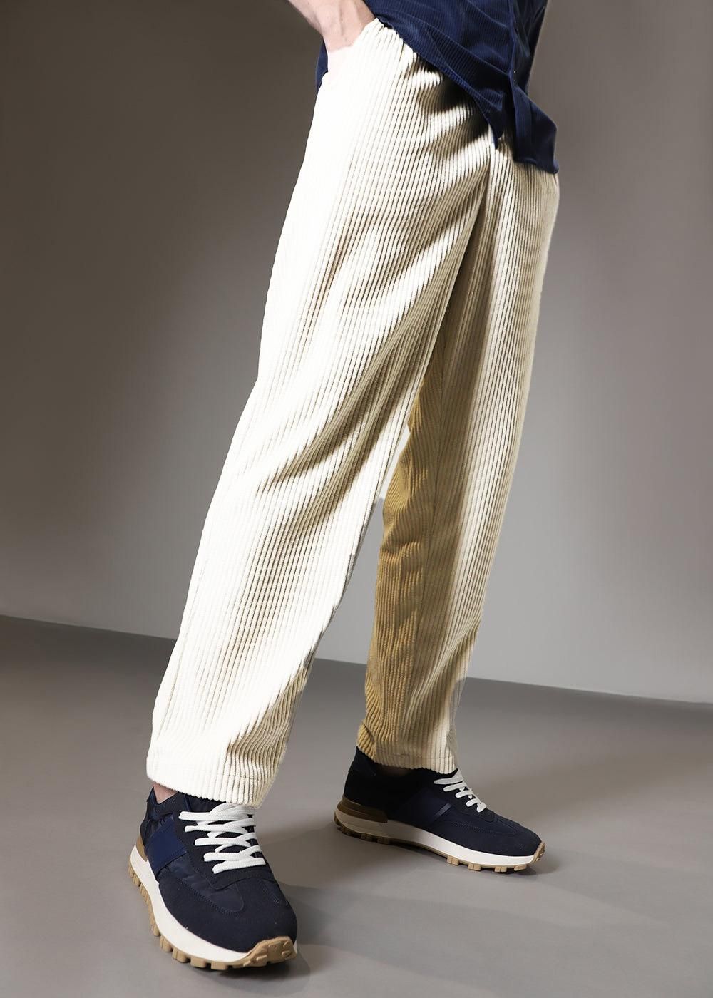 Men’s Stylish Cotton Blend Pants | Caudray Fabric | Solid Colors | Casual Wear (Pack of 2)