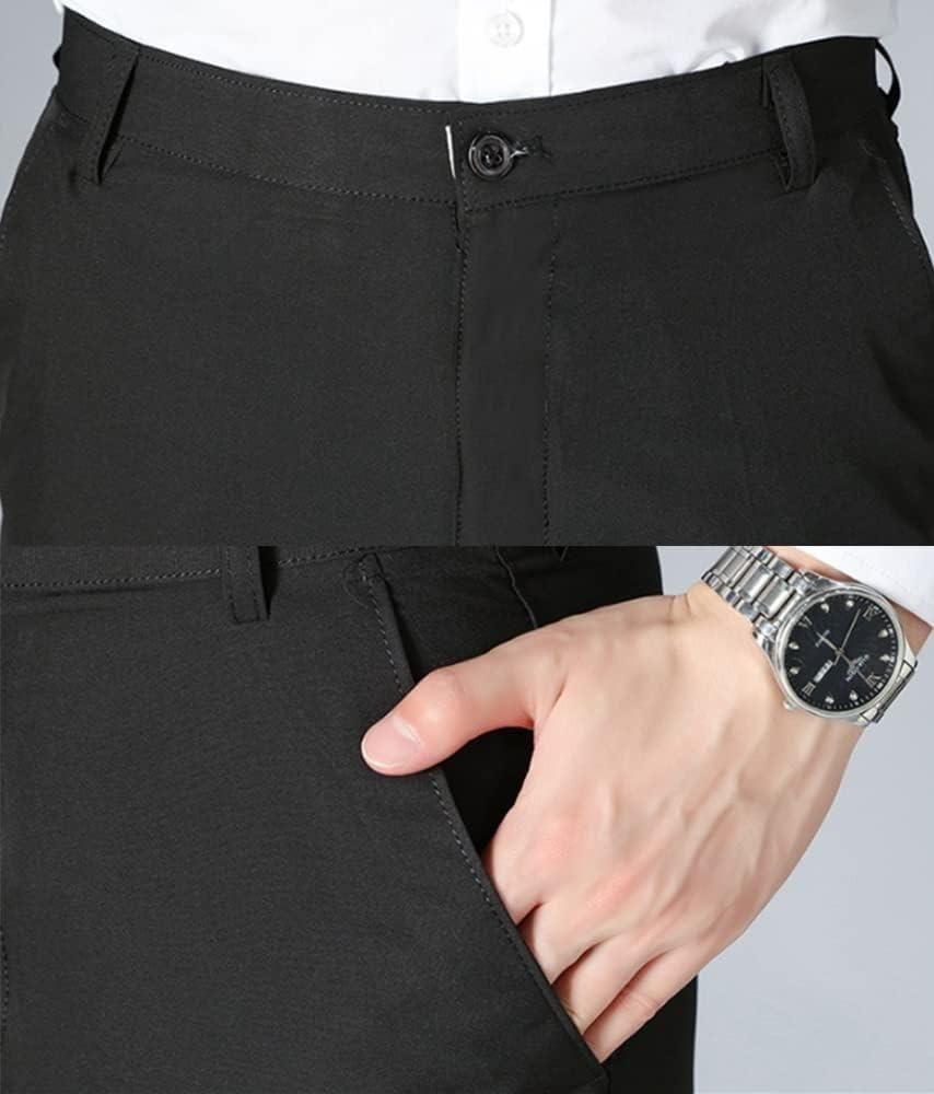 High Elasticity Men's Classic Cotton Pants – Pack of 3 | Solid Multicolor, Regular Fit, Button Closure | Everyday Casual Wear