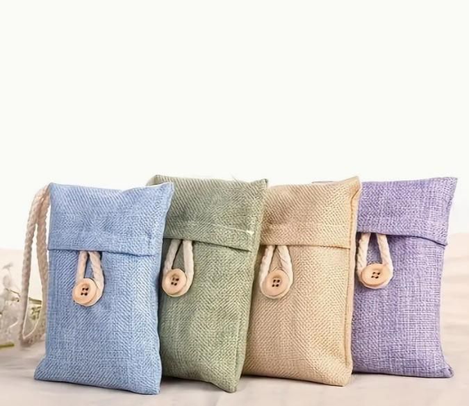 Bamboo Charcoal Air Freshener Bag I Natural Odor Absorber I Pack of 2