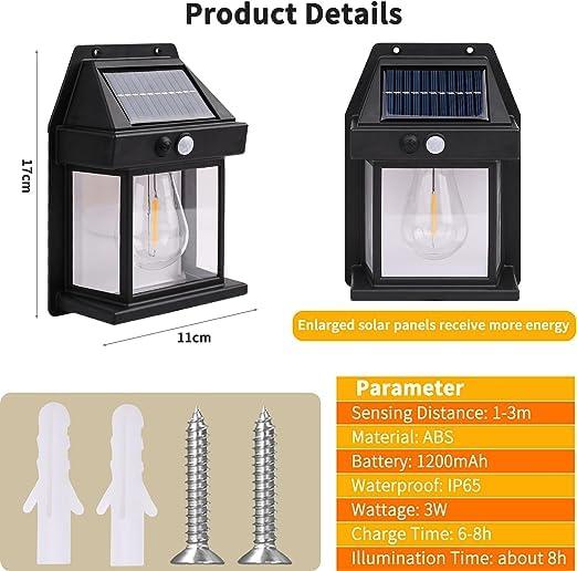 Solar Outdoor Wall Light I Motion Sensor Waterproof LED Lamp for Garden Driveway