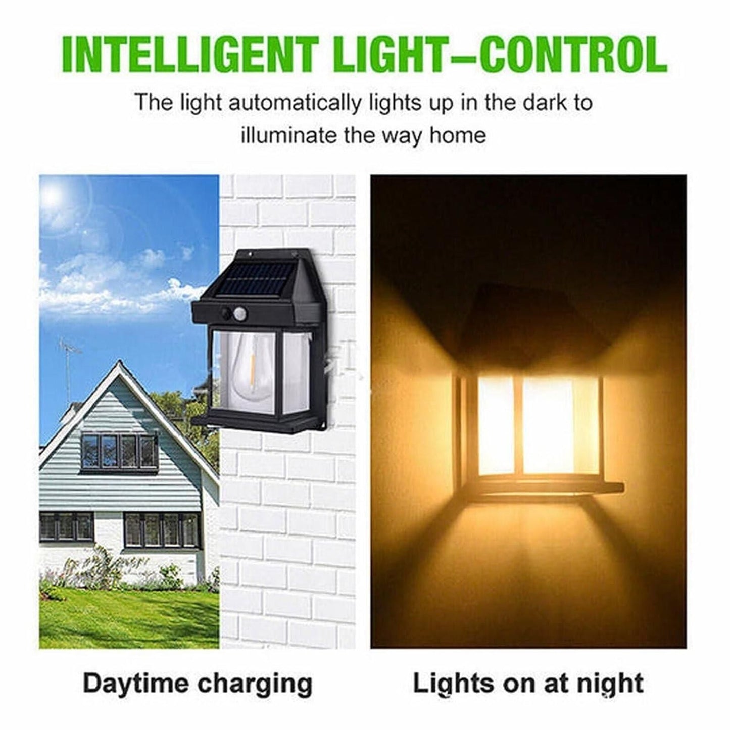 Solar Outdoor Wall Light I Motion Sensor Waterproof LED Lamp for Garden Driveway
