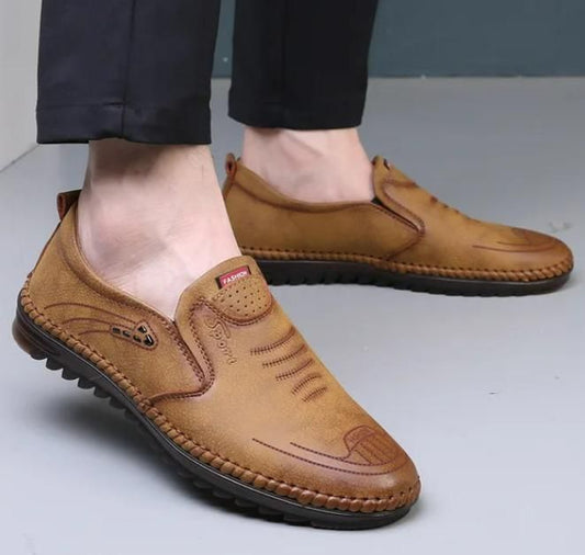 Men’s Brown Leather Shoes – Formal PU Sole Footwear for Office & Daily Wear | Sizes 6–10