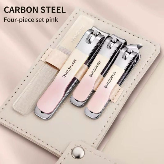 4 in 1 Stainless Steel Nail Clippers Set – Manicure Kit for Fingernails & Toenails | Anti-Slip, Rust-Resistant | Pack of 1