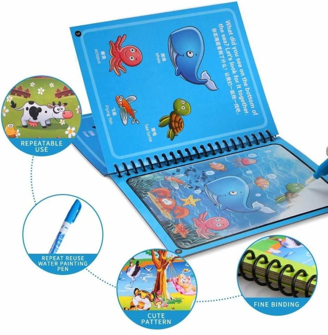 Magic Water Coloring Book – Reusable & Quick-Dry
