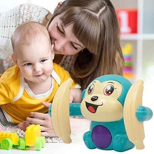 Dancing & Spinning Tumble Monkey Toy with Voice Control, Lights & Music (Plastic | Pack of 1 | Multicolor)