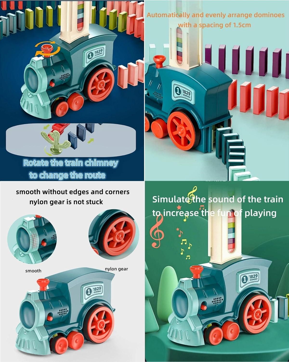 Train Domino Set for Kids I BPA-Free with Sound Effects