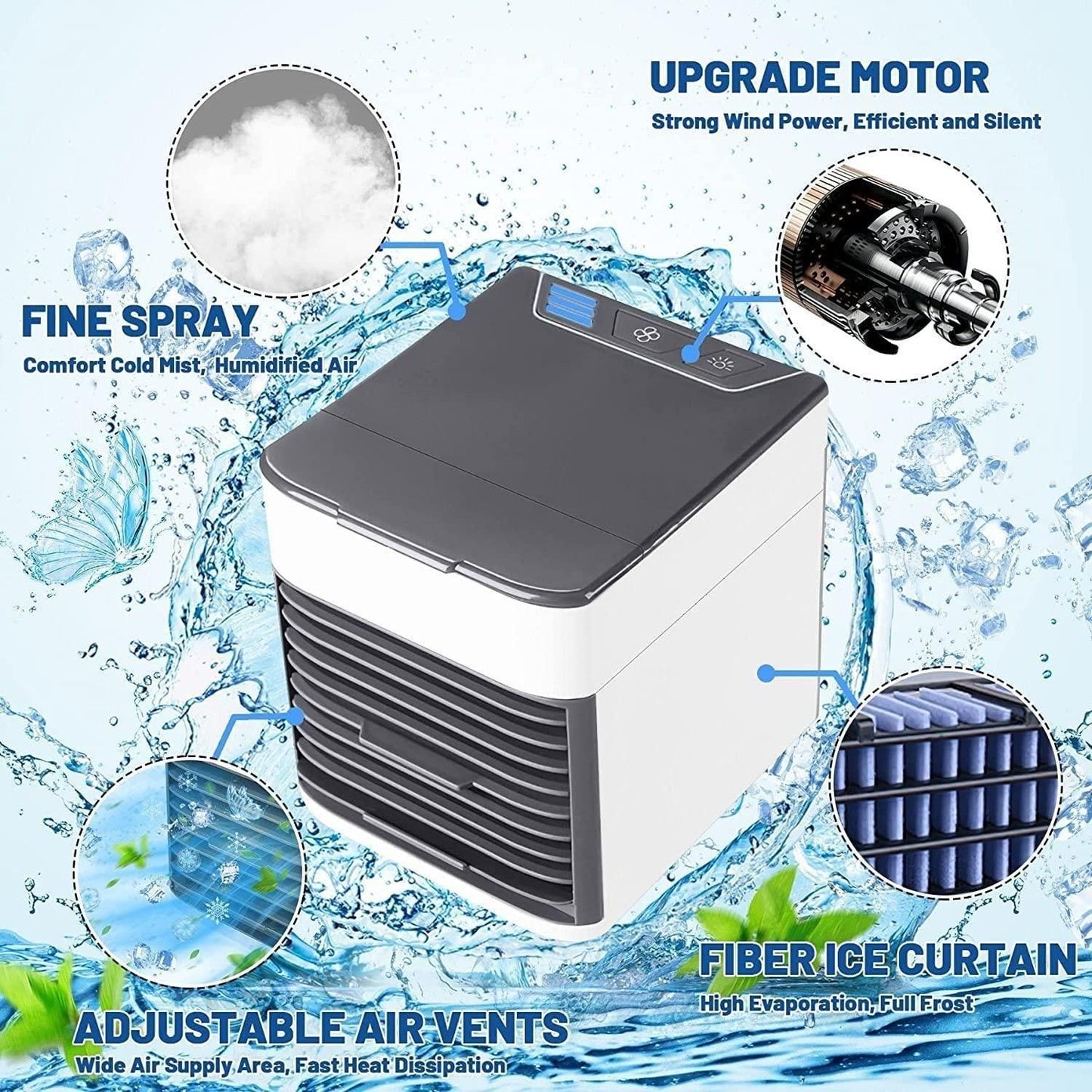 Mini Portable Air Cooler for Personal Use with Manual | Multicolor
